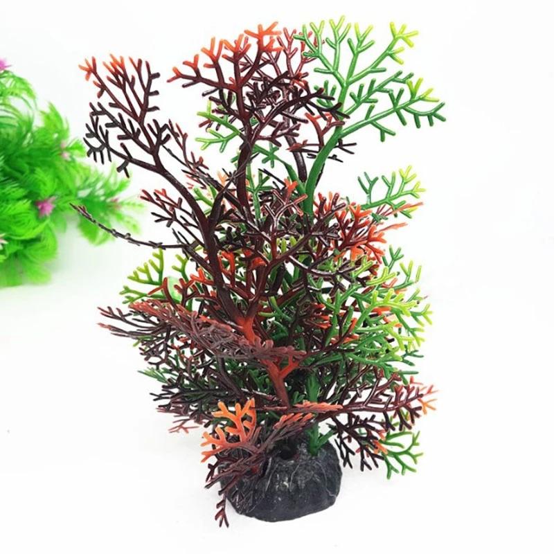 

Decorations Aquarium Decor Plastic Plant Small,Fish Tank Decoration Ornament Artificial Plants 8 Inch