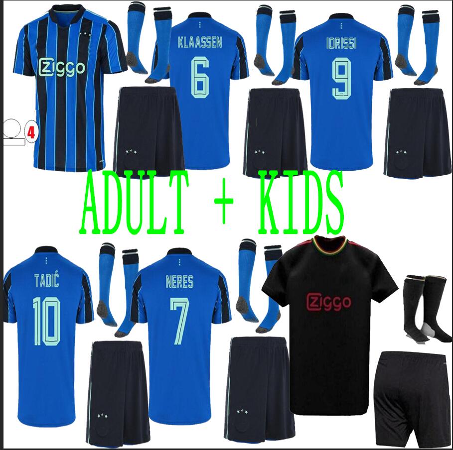 

Adult+Kids Kits+Socks Full sets HALLER soccer jerseys 2021 2022 amsterdam jersey 20 21 22 TADIC KLAASSEN TRAORE PROMES NERES men kids kit football shirt uniforms, Blue