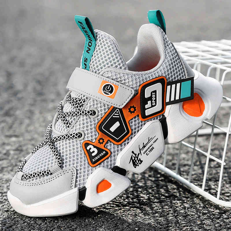 

Athletic & Outdoor Boys' Double Mesh Breathable Sports Shoes in Spring and Autumn, Black