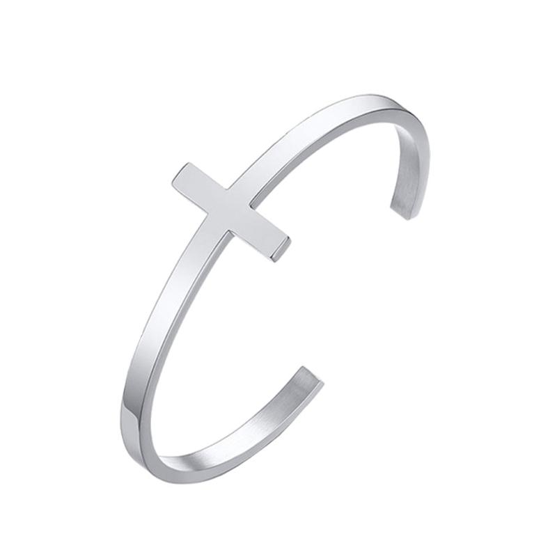 

Charm Bracelets Stainless Steel Cross Bracelet Christian DIY Engraved Quote Religious Bible Verse Jewelry Gift C1FC, Golden;silver