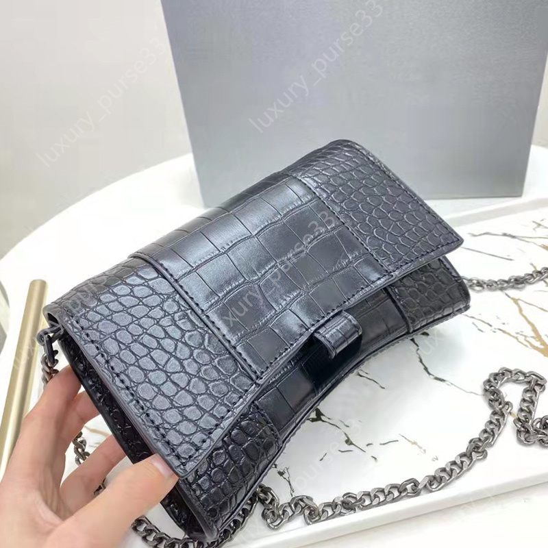 

Luxurys designer hourglass bags high Quality Ladies handbag Women fashion mother handbags portable bag cossbody totes Girl Brand Boston chain mini shoulder wallet, Box