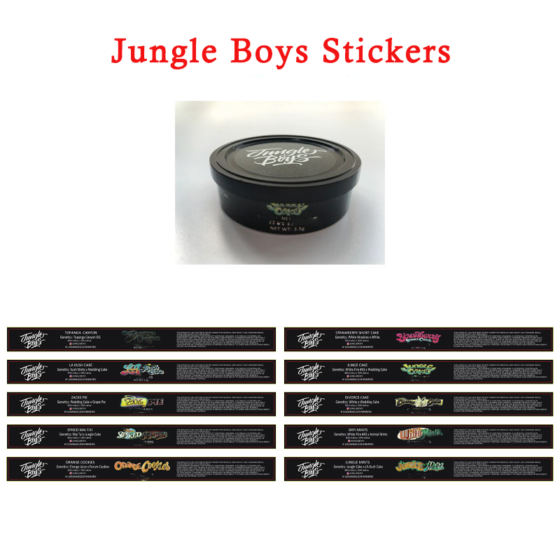 

Jungle boys Pressitin Cans Stickers 3.5g Cali Tin Packaging Paper Customized Label