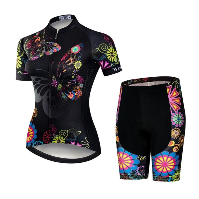 

Racing Sets Pro Cycling Clothing Women Suit Summer Outdoor Triathlon Anti-UV Mountain Bike Jersey Set Short Sleeve Quick Dry Sportwear, Black;blue