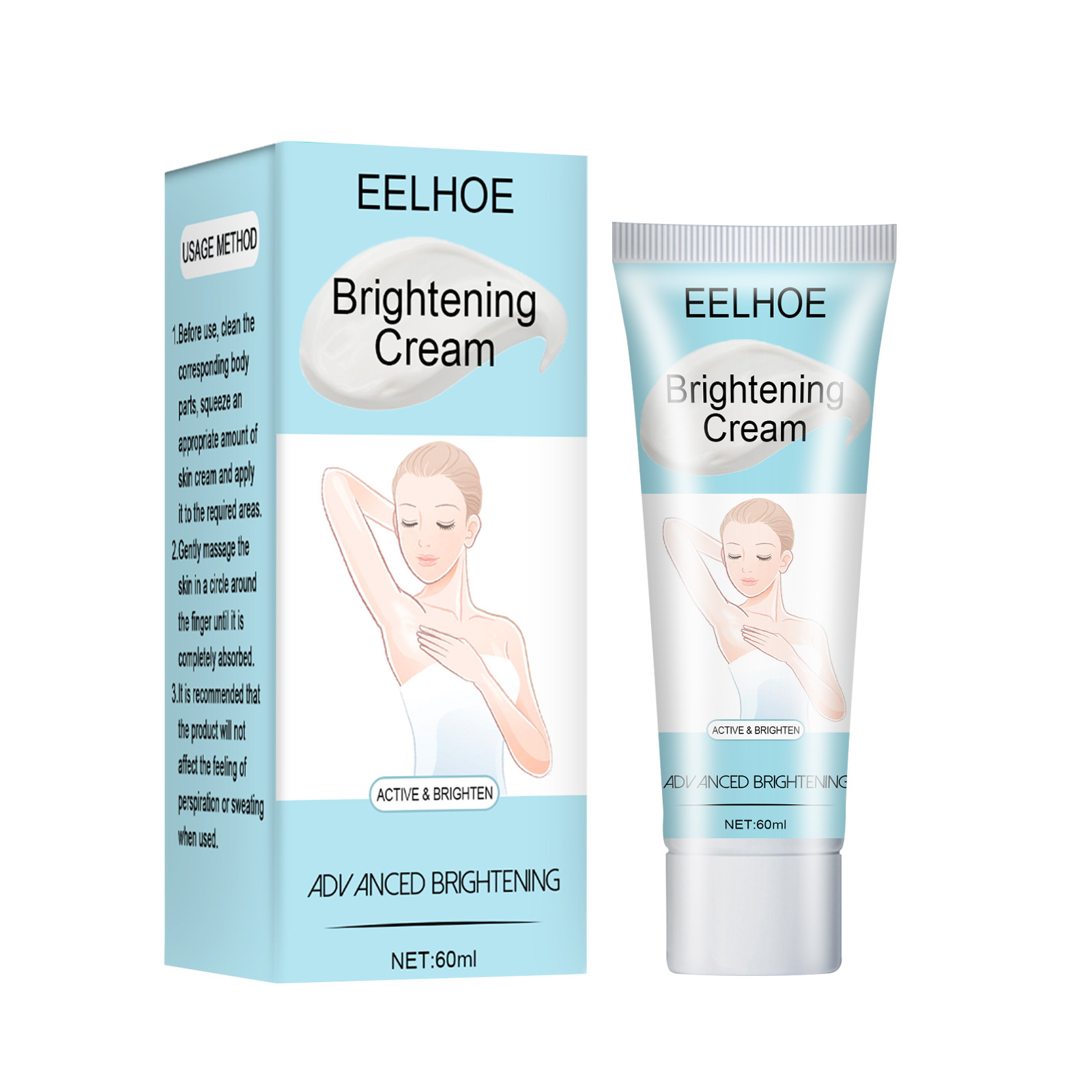 Free freight EELHOE OEM ODM Beauty Items Underarm cream lightens melanin in sensitive parts and brightens skin color-image-749313701