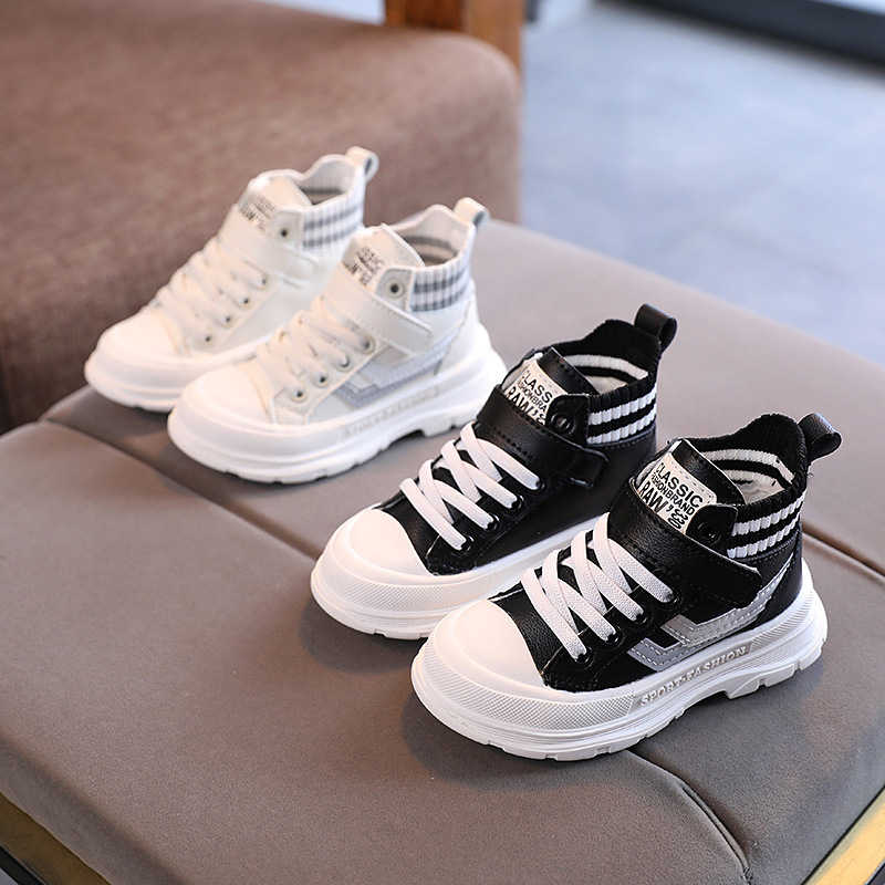 

Children Shoes 2021 Autumn And Winter Kids Martin Boots Girls Mid-cut Warm Short Boots Boys Fashion Outdoor Single Boots, White single