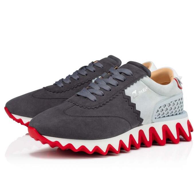 

Top Quality Red Bottom LoubiShark Sneakers Shoes Men Casual Walking Rubber Sole Couple Sports Brands Designer Leather Discount Footwear EU35-47, Black