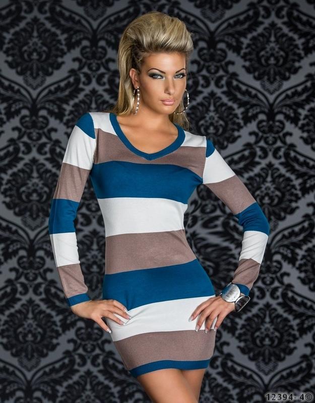 

Casual Dresses DHL ML17674 Style Winter Dress One Piece Striped Long Sleeve