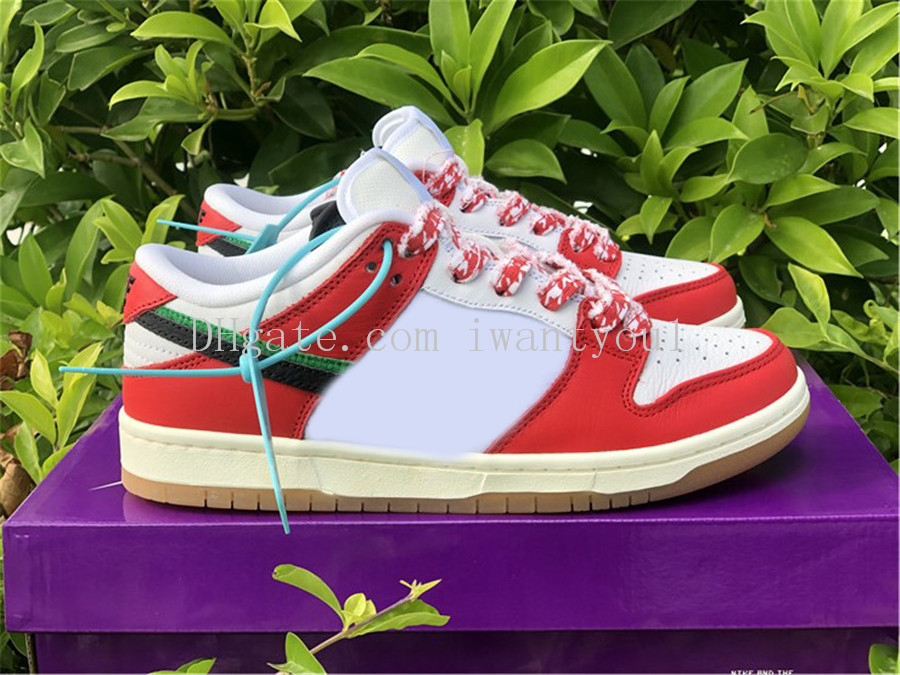 

2022 Authentic Frame Skate x SB Habibi Low Shoes Men Women Chile Red White Lucky Green Black Outdoor Sneakers Sports With Original Box