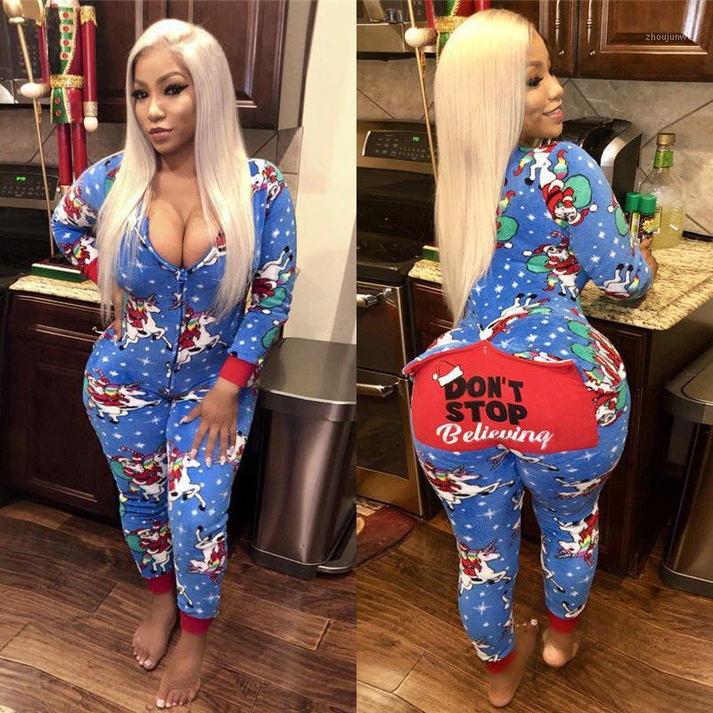 

Women' Jumpsuits & Rompers Christmas Jumpsuit Pajamas Women Winter Print Fleece Warm Long Sleeve Sleepwear Xmas Cute Zipper Up Nightwear Ho, Black