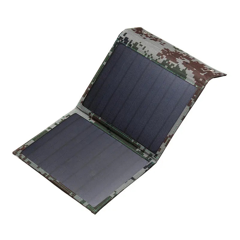30W Portable Solar Panel Dual USB 5V Foldable Charger With Carabiner-image-688042677