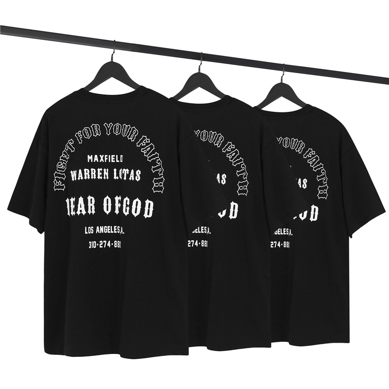 

Summer Fashion brand Designer T Shirts 21ss Christmas exhibition Short-Sleeve Loose High Street T-shirt Male and Female Couples Cotton Tees, Black