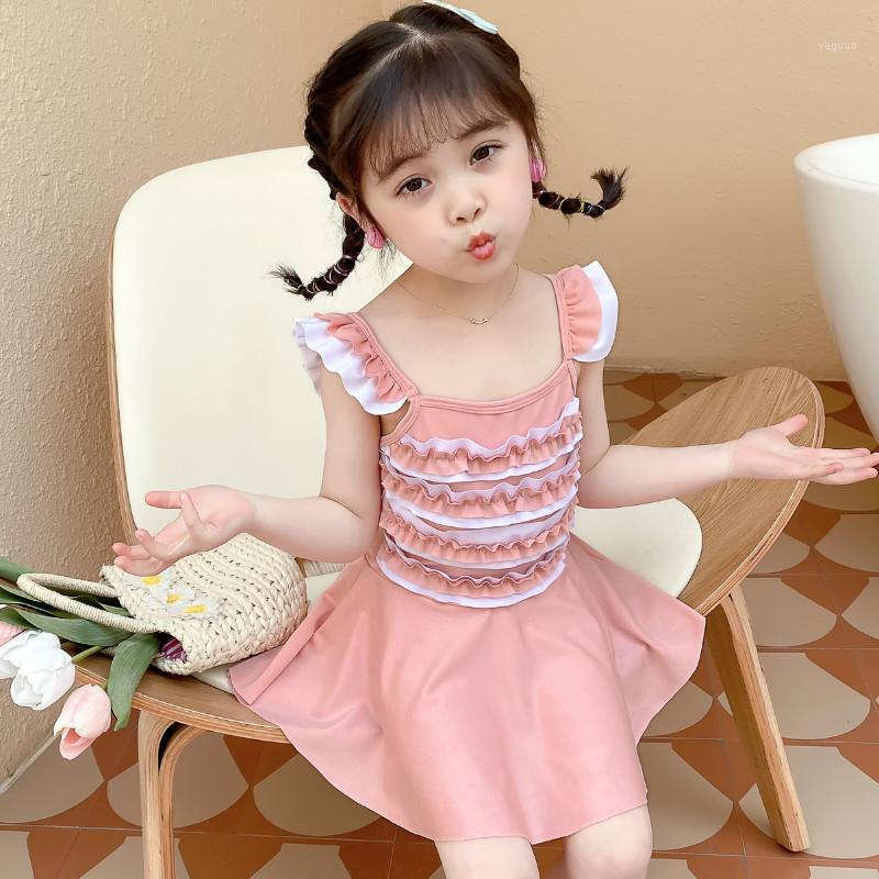 Children Swimwear Female Conjoined Cute Girls ZhongTong Child Falbala Princess Skirt Spring Baby Girl Women's-image-735667907