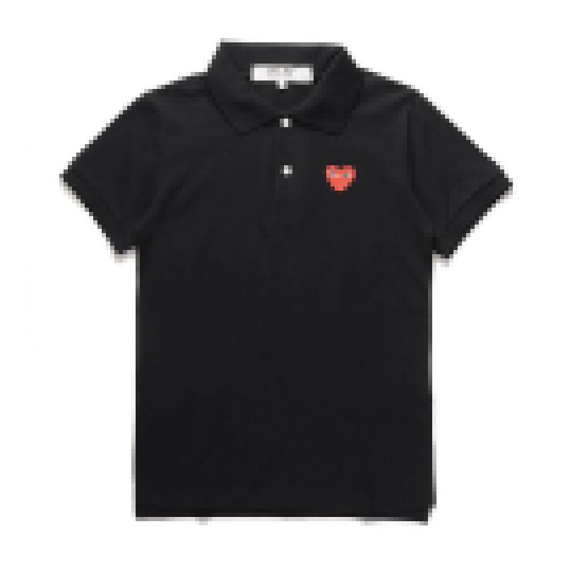 

New fashion COM wholesale Best Quality Black heart CDG DES GARCONS PLAY Black Polo T-Shirt Size  Made In Japan Junya Homme Plus, White