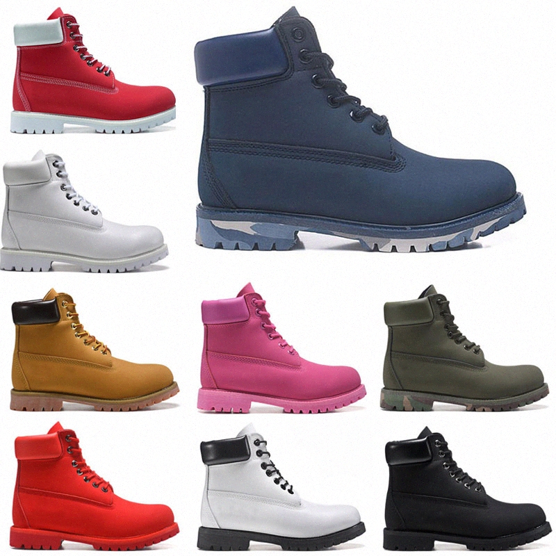 

2021 Classic men boots designer TBL Martin womens leather shoes Trainers Ankle winter boot for cowboy yellow Military Triple White Bla f9UT#, Black