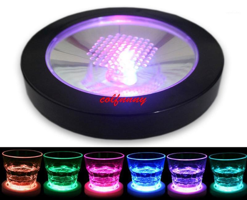 

Party Decoration 120pcs/lot Color Changing LED Flashing Light Beer Wine Glass Drinking Bottle Cup Mat Club Bar F062508