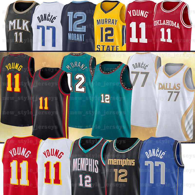 

11 Trae 77 Luka 12 Ja Young Morant Doncic Basketball Jerseys NCAA college Jersey