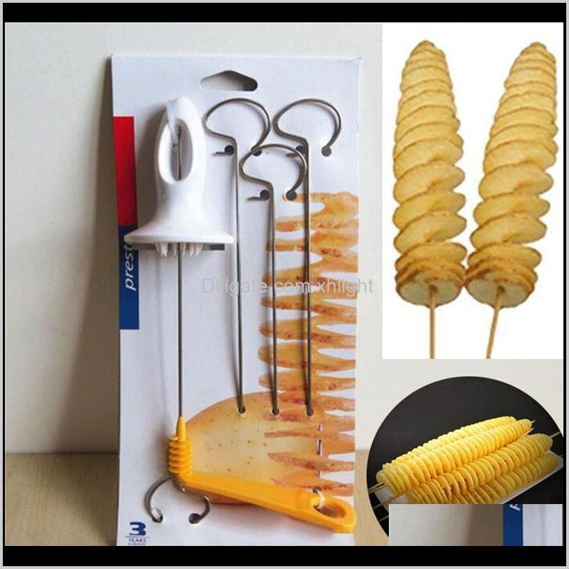 

Fruit Vegetable Tools Kitchen, Dining Bar Home & Garden Drop Delivery 2021 Tornado Manual Slicer Spiral French Fry Cutter Potato Tower Making