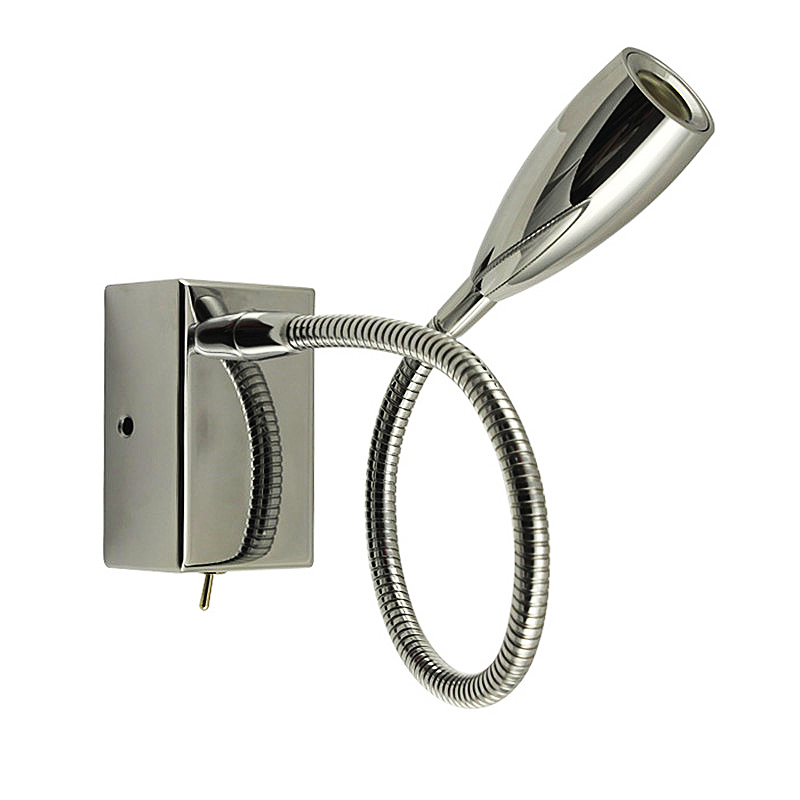 

Topoch Bedside Reading Lamp Headboard Mount Eye-Care Book Light Minimalism Bunk Bed Wall Sconces Chrome Finish AC100-240V DC12V 24V Focus LED 3W