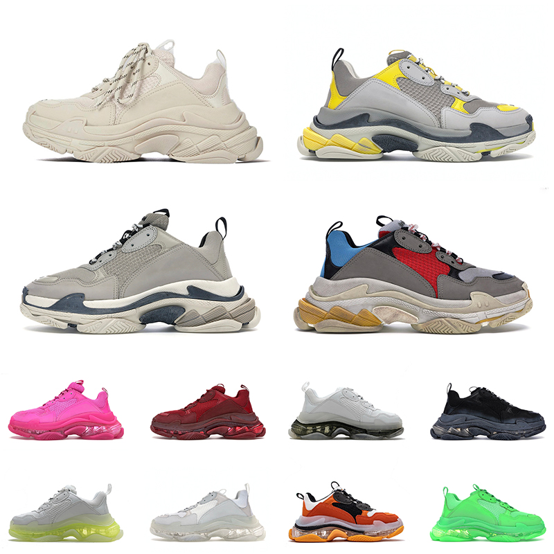 

2023 Top Quality Triple S Sneakers Casual Women Men Dad Shoe Paris 17FW Luxurys Designers Shoes Vintage Track Crystal Bottoms Outdoor Tennis Sports Trainers, Q13 36-45 (4)