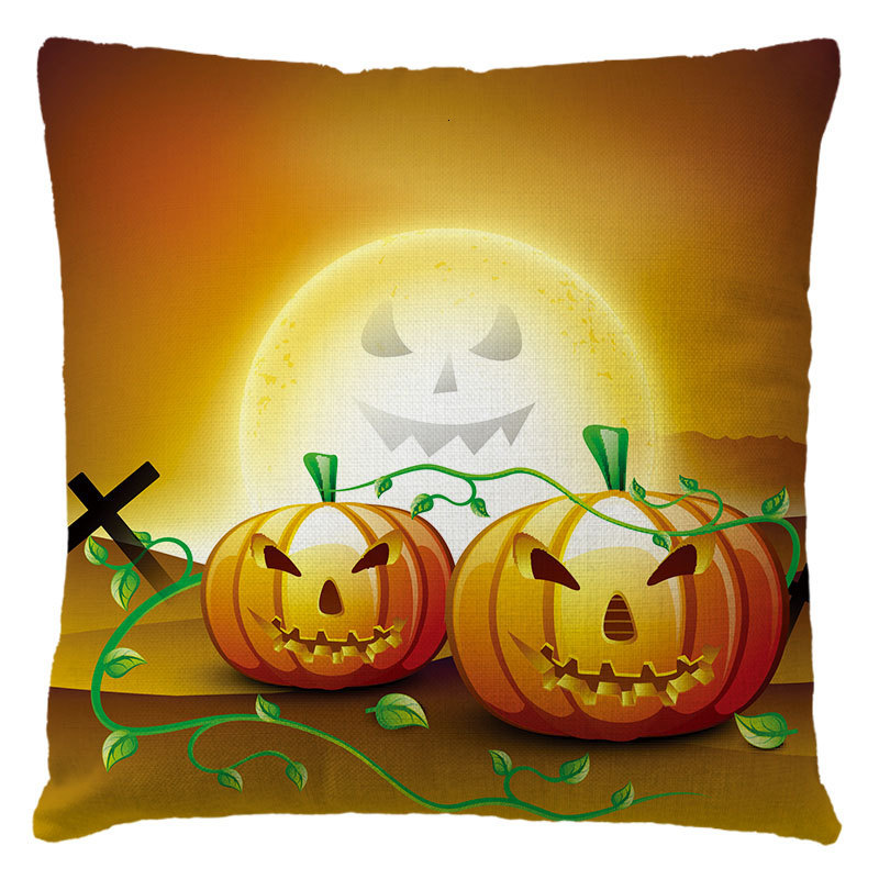 

quality of high design sense pillow cushion special selling halloween cartoon pattern linen pillow case car sofa cushion cover