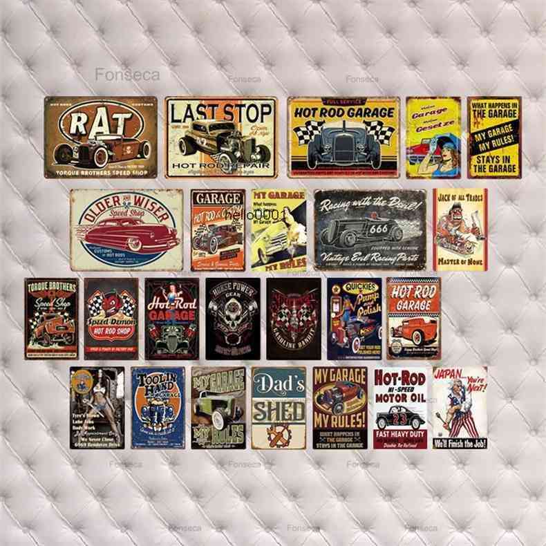 

Plaque Metal Vintage Tin Retro Garage Signs Man Cave Wall Decor Iron Paintinga