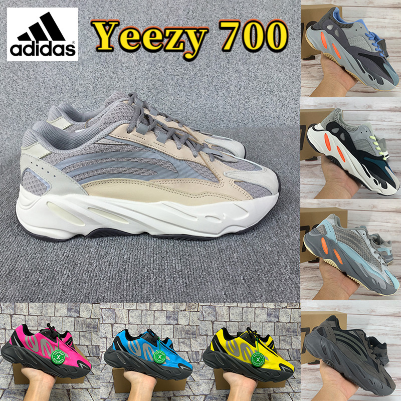 

Adidas Yeezy 700 MNVN running Shoes cream Enflame Amber sun bright carbon blue vanta OG Solid Grey inertia yellow pink men women designer sneakers