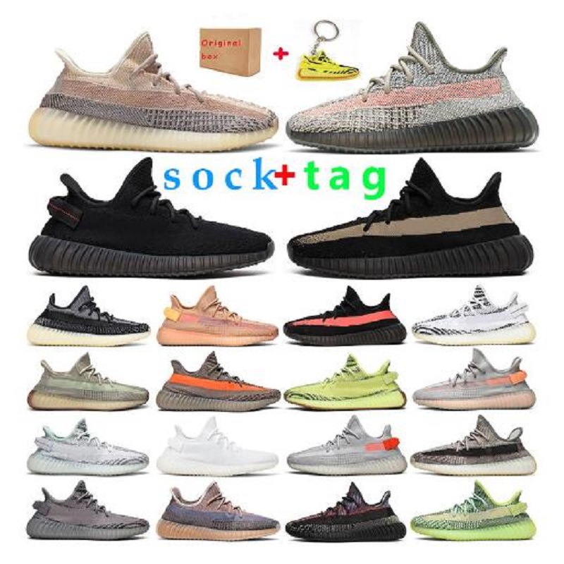 

With Box Static Black Refective Running Shoes Israfil Cinder Desert Sage Earth Tail Light Zebra Womens Mens Trainers Sneakers Size 13