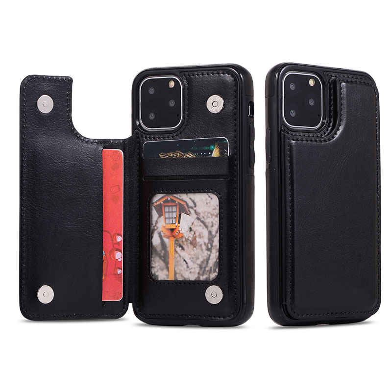 

For iPhone 11 Pro Max XS XR X 8 7 Plus Leather Phone Cases Three Anti-mobile Wallet Case Holder Cover With Card Slot, Mixed color