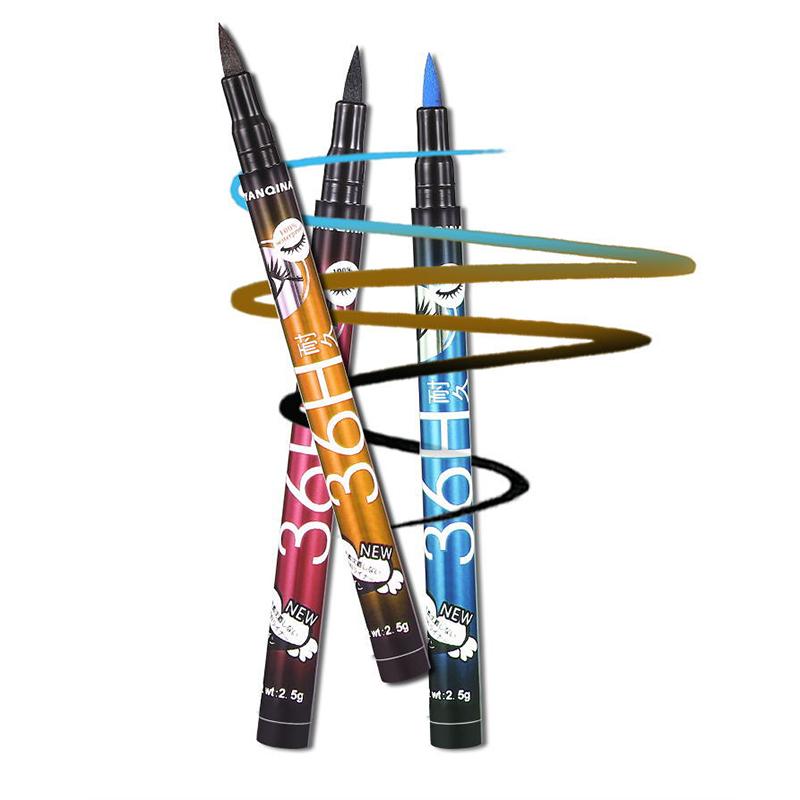 

Eyeliner 36H Colorful Waterproof Longlasting Portable Quick Dry Liquid Pencil Eye Liner Makeup Tools Maquillaje TSLM2, 02 coffee