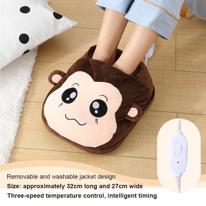 

Carpets 220v Electric Foot Warm Heating Pad Warmer Feet Shoes Heat Slippers Hairy Cushion For