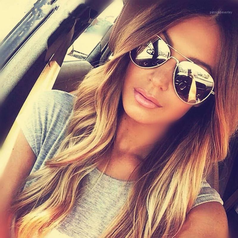 Lunettes de soleil 2021 Vintage Classic Femmes Hommes Marque Designer Miroir Miroir Miroir Sun Lunettes Femme UV400
