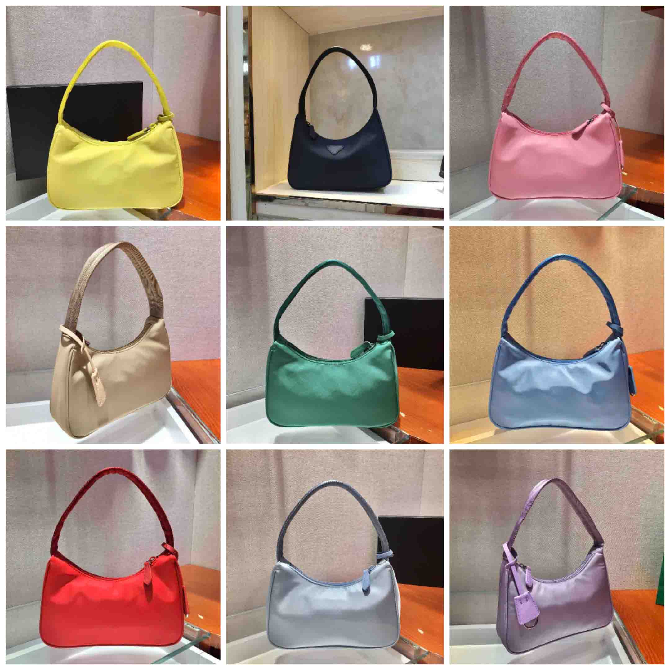 

New Hobo Women's Shoulder Bag Waterproof Canvas Material Lightweight and Practical Underarm Bags Half Moon Hand with Box, This option is only used to supplement s