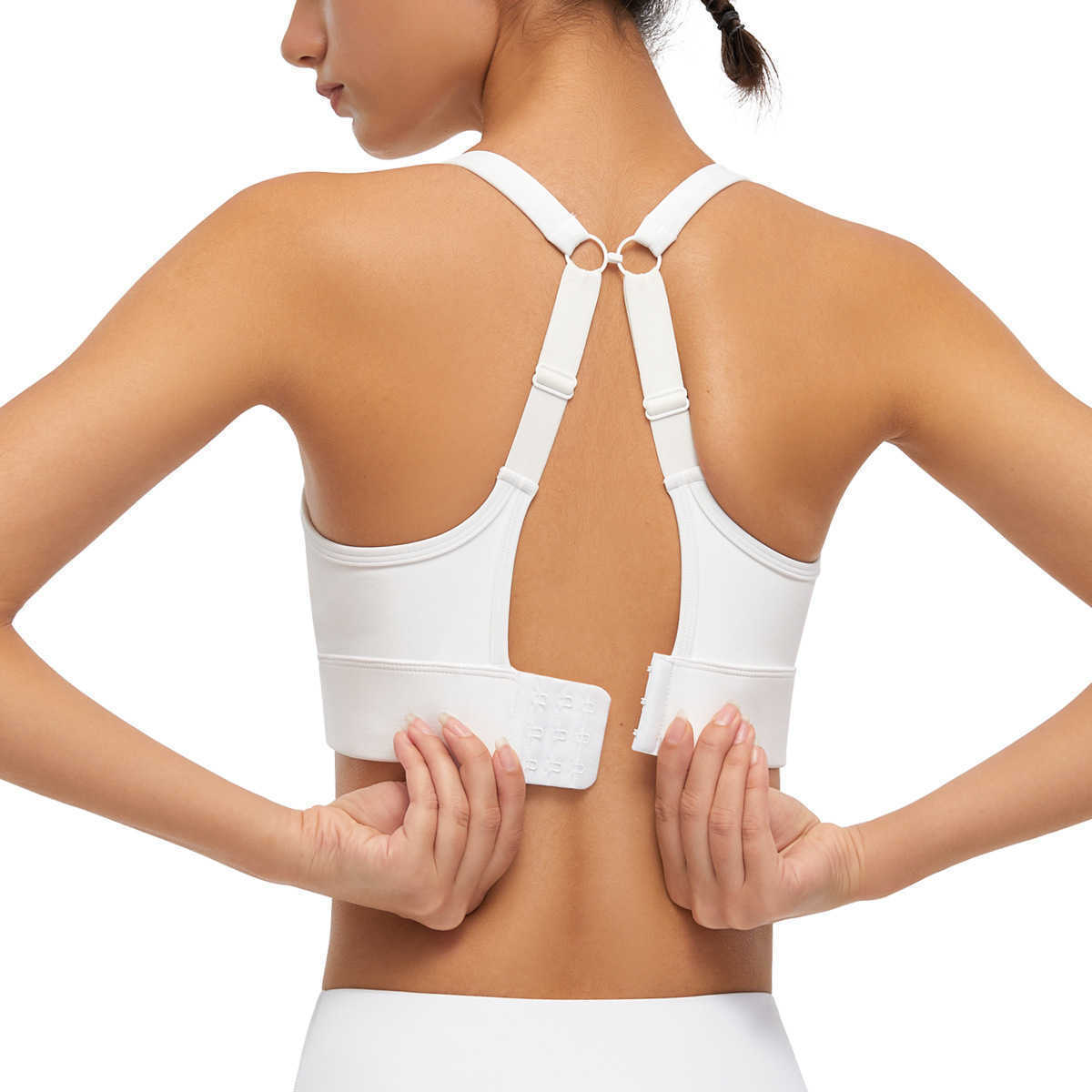 

Sports Bra Women's Camis Tank Tops Yoga Outfits Naked Feeling Shockproof Gathered Cross Beautiful Back Underwear Fitness Suit Vest Outer Top, Black
