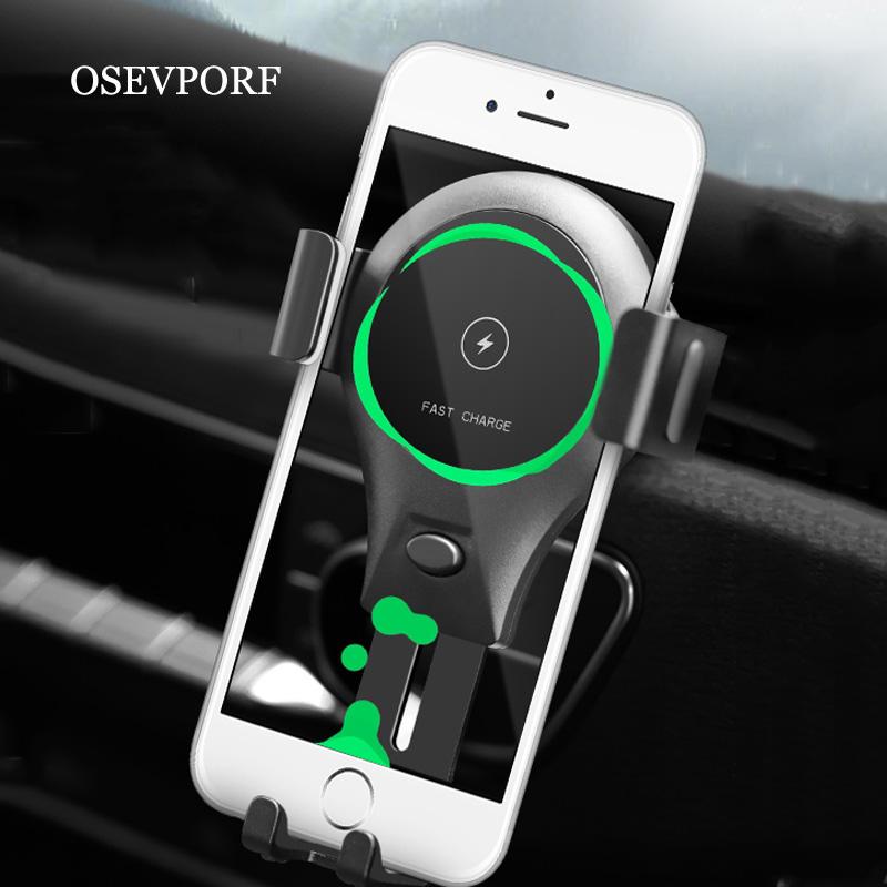 

Cell Phone Mounts & Holders OSEVPORF Qi Wireless Charger Car Holder Universal For 11 Pro MAX S20 Air Vent Mount Stand