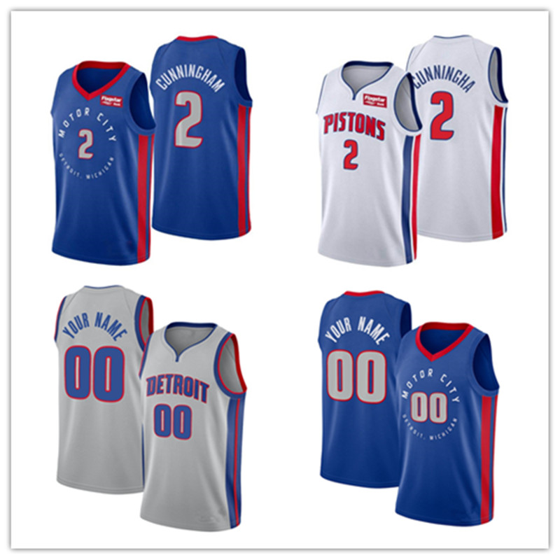 

2021 Draft No.1 2 Cade Cunningham Basketball Jerseys
