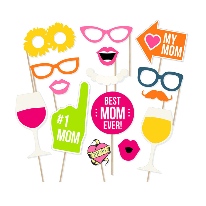 2021 Funny Mother's Day Theme Photo Props Happy Mother's Day Holiday Decoration Party Supplies-image-681160186