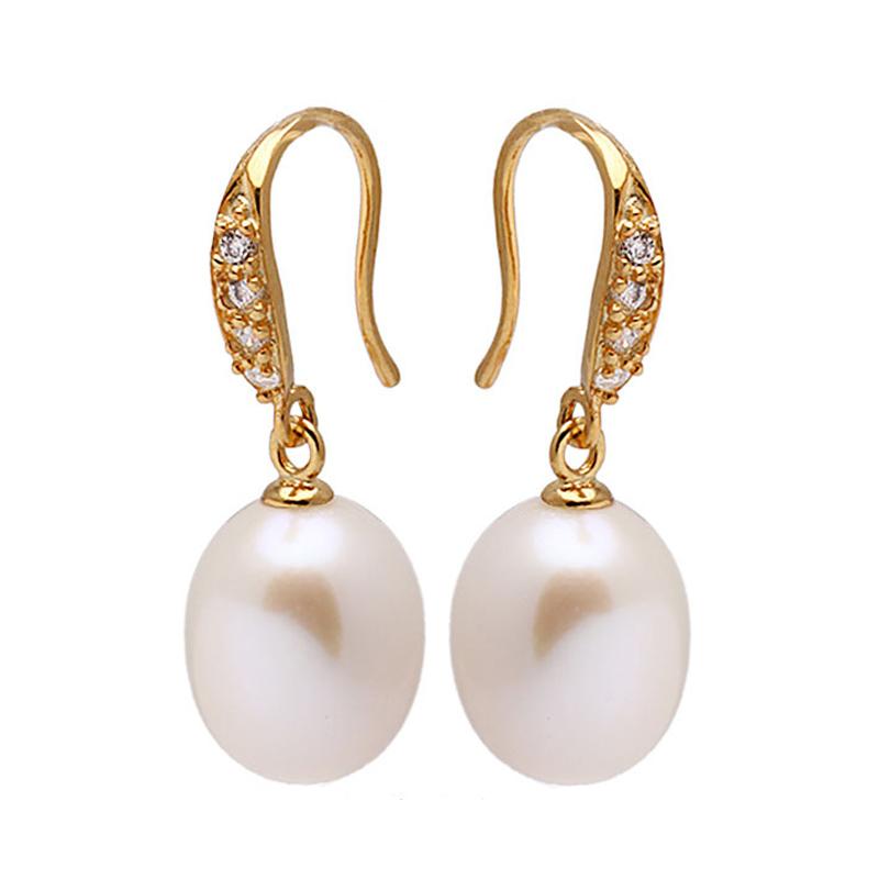 

Dangle & Chandelier DAIMI 9-10mm Pearl Earrings Vintage 925 Sterling Silver For Women Gift