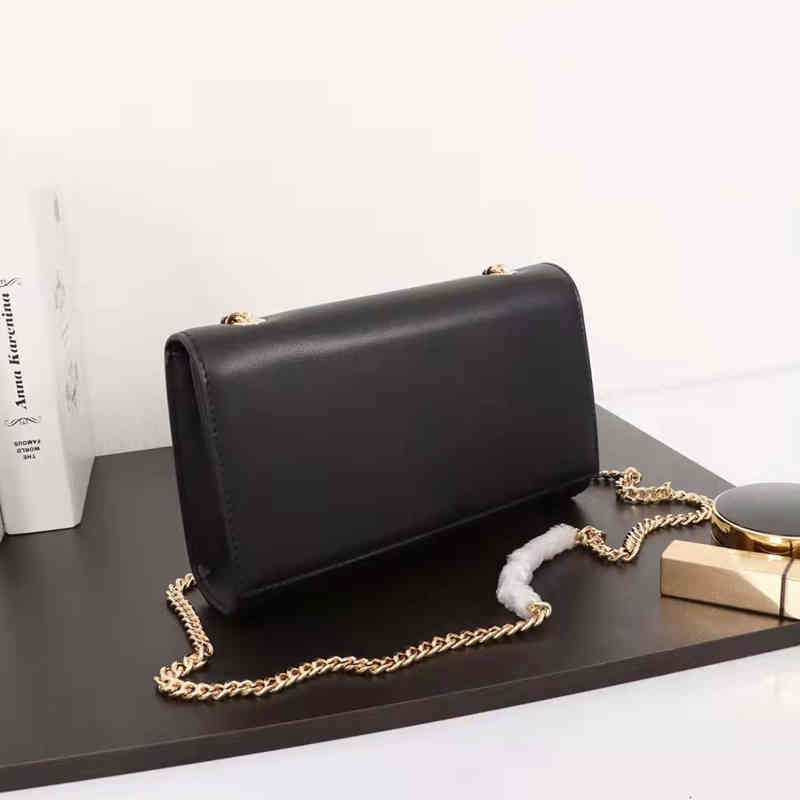 

Evening Bags Fashion luxury Shoulder Handbags Cross body Designers Bag Genuine Leather Gold Silver chain clutch black skin lamb purse Size 24 16 1O3R, 1# packing bag
