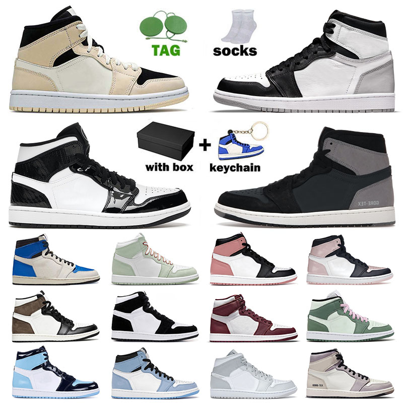 Original Jumpman 1 1s Hommes Femmes OG Basketball Chaussures University Blue High Unc Stage Haze Mid Carbon Fiber Dutch Green Fragment Designer S