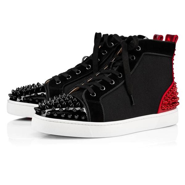 

New Hot21 Men Women Designer Platform Shoes Studded Spikes Flats Sneakers Red Bottom Party Lovers Genuine Leather Fashion Sneaker Topshop999, #1