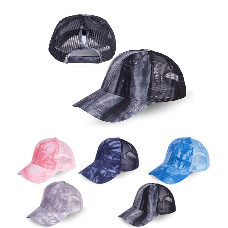 

Ponytail Baseball Cap 5 Colors Messy Bun Hats Acid Wash Snapbacks Casual Sun Visor Outdoor Hat DB775, Blue;gray