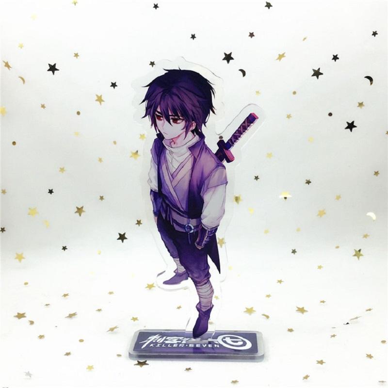 

Keychains 2021 Anime Scissor Seven Child Toy Figure I'm Killer Cosplay Stand Card Fashion Men Women's Gift Desks Accessory Standsing