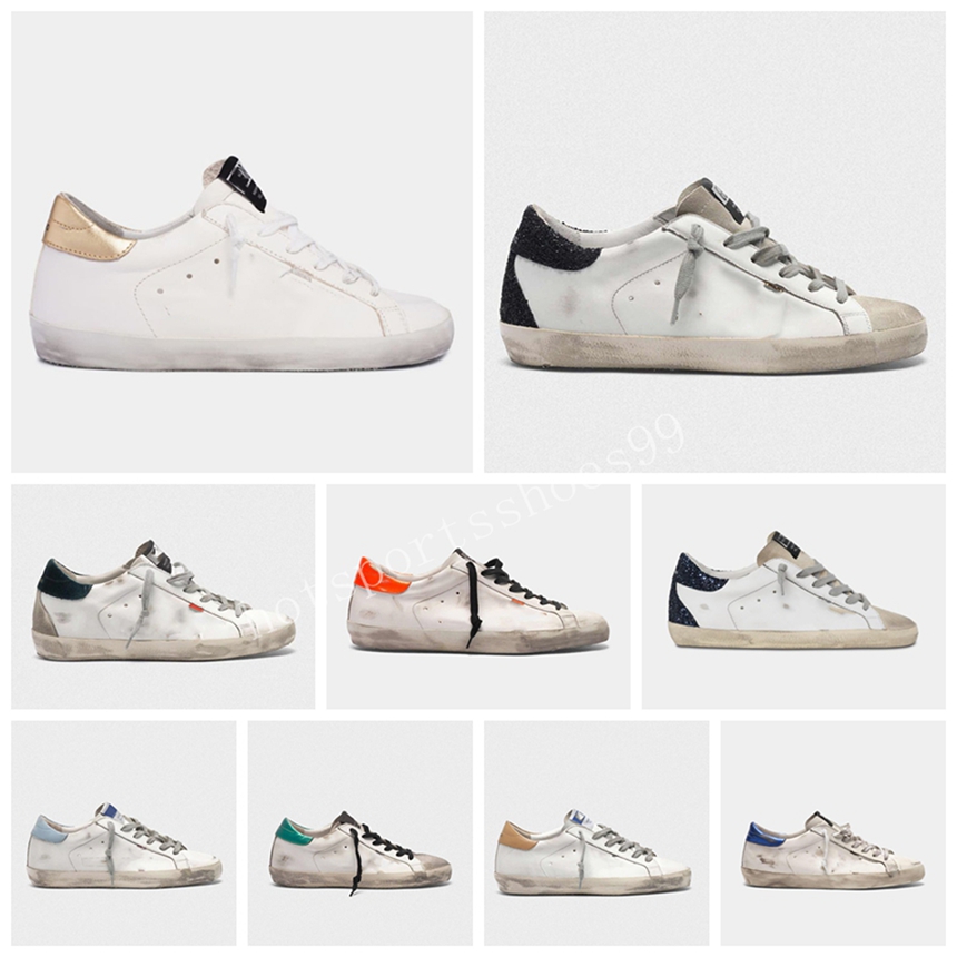 

2021 Italy Deluxe Brand Golden Sneakers Super Star Sequin Classic White Do-old Dirty Shoes Goose Designer Man Women Casual Shoes size 36-45