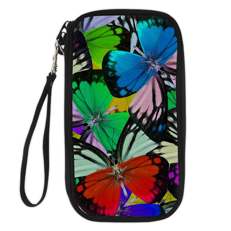 

Wallets Women Colourful Butterfly Ladies Wristlet Handbags Zipper Coin Purse Cards ID Holder Clutch Woman Wallet, Cc1183z6
