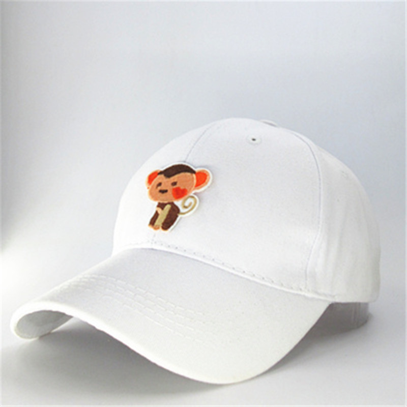 

LDSLYJR Cotton Cartoon monkey embroidery Baseball Cap hip-hop cap Adjustable Snapback Hats for adult and children 199, Navy