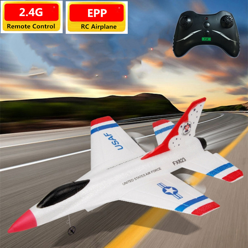 

Electric RC Plane 2.4G Fixed Wing Airplane Fixed Wing Wingspan EPP Remote Control Aircraft Toy 150M RC Distance large size plane, White