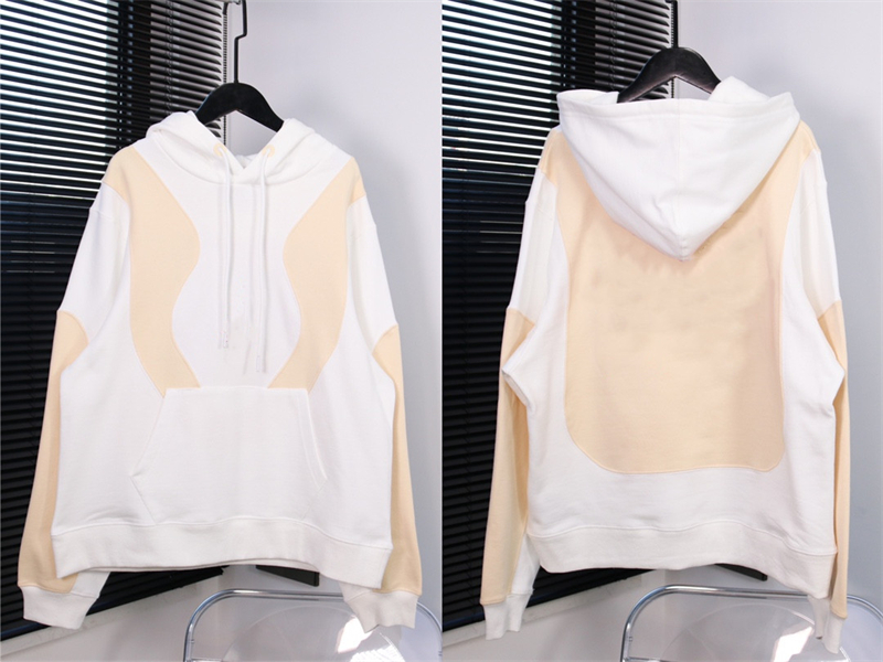 

Men and women couple sports hoodies casual all-match embroidery stitching hooded sweater, Black