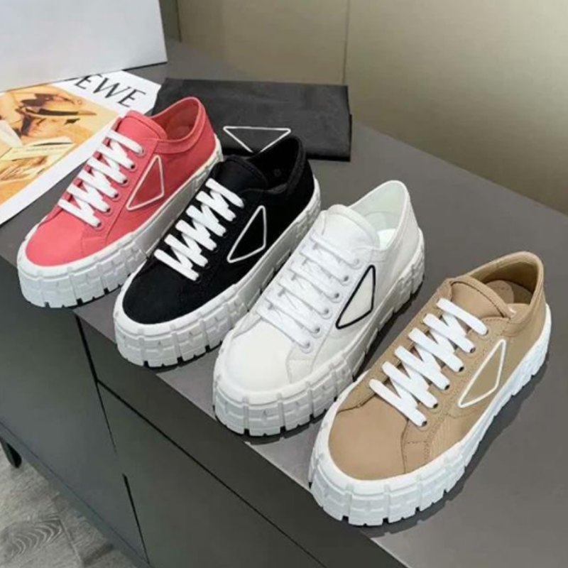 

Platform loafers Designer sneaker Women Casual Shoes height-increasing shoe Chaussures leather stitching breathable Red black and white air sneakers size 35-40