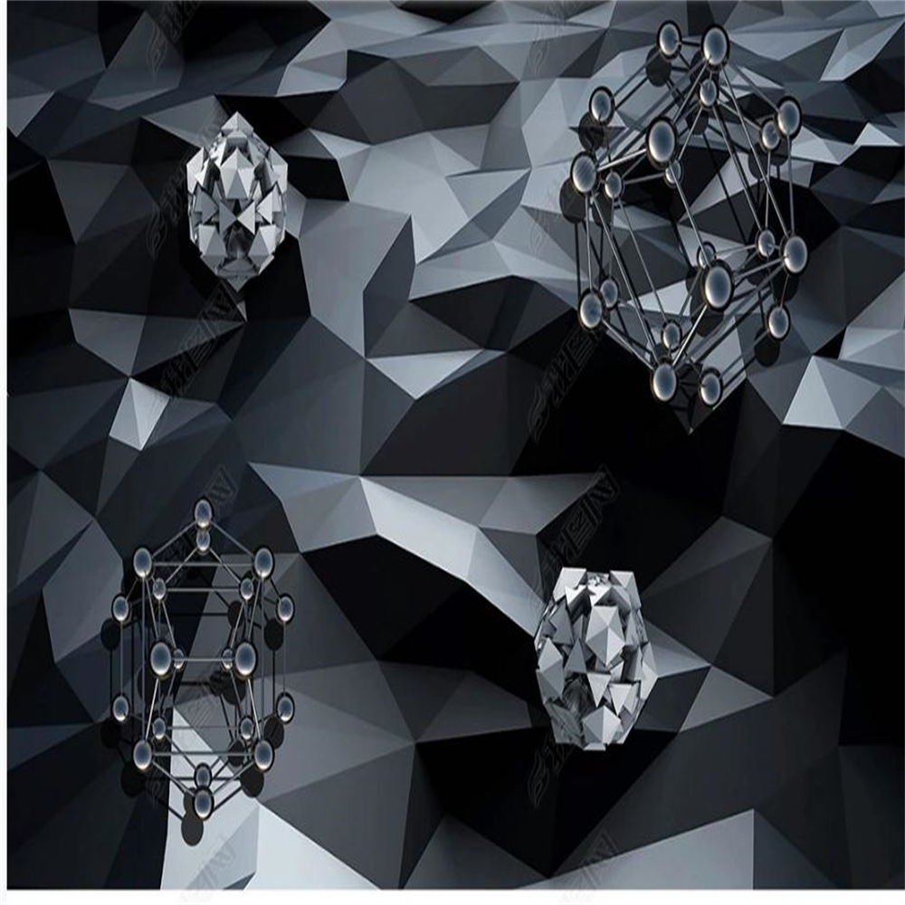 3D solid geometric wallpapers space abstract background wall 3d murals wallpaper for living room-image-700260023