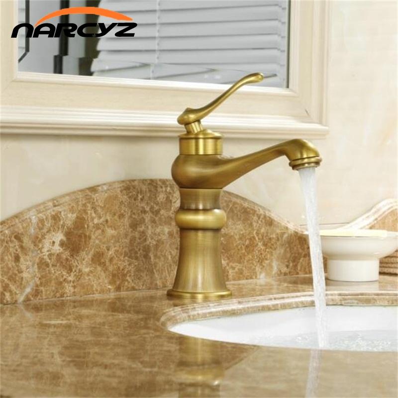 

Bathroom Sink Faucets Basin Antique Bronze Brass Deck Vessel Faucet Tall Single Handle Cold Mixer Water Tap Black ColorXT974